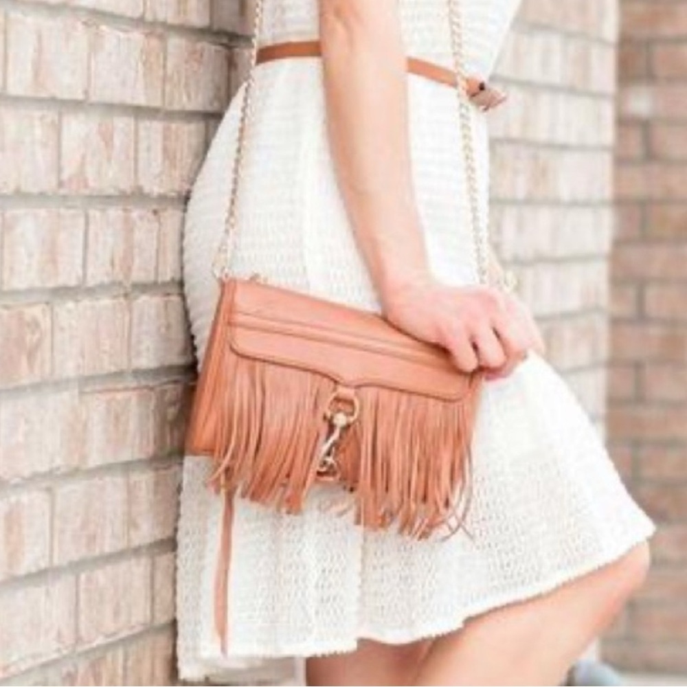 Rebecca Mincoff fringe crossbody purse